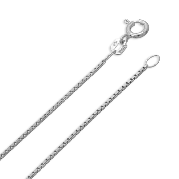 Venezianerkette Silber 925 rhodiniert - 1mm breit