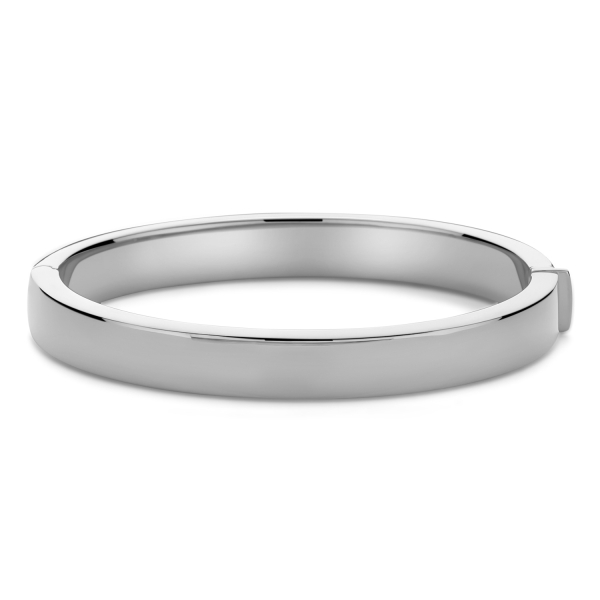 Armreif Silber 925 rhodiniert - 8mm breit - 50x60mm - Kantig