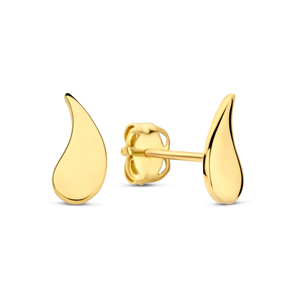 Ohrstecker Tropfen Gold 585 - Glänzend - 7,2x3,0mm