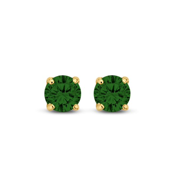 Ohrstecker Zirkonia Grün Gold 585 - 4mm