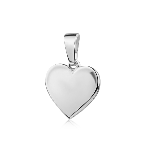 Gravurplatte Herz Silber 925 rhodiniert - 10x10mm