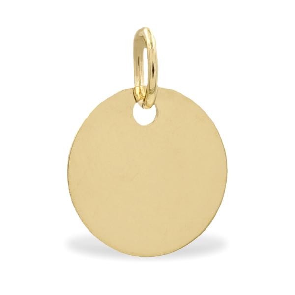 Gravurplatte rund Gold 585 - 10mm