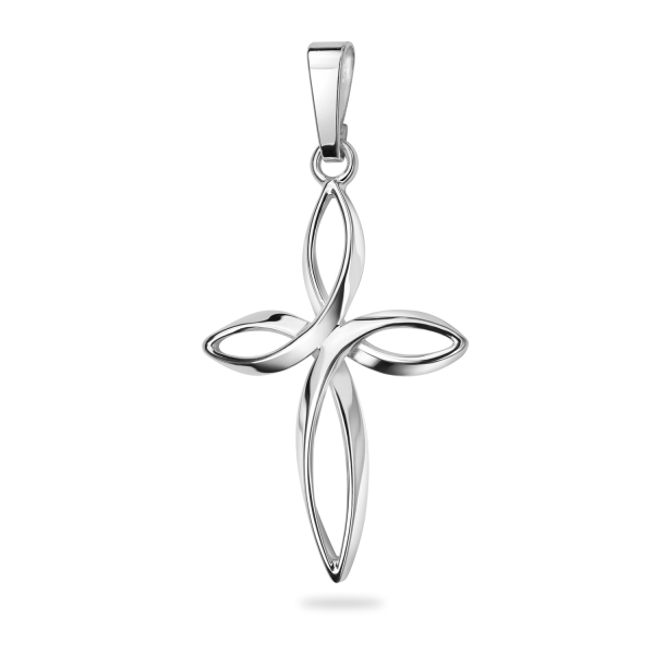 Anhänger Kreuz Silber 925 - Hochglanz - 28x20mm