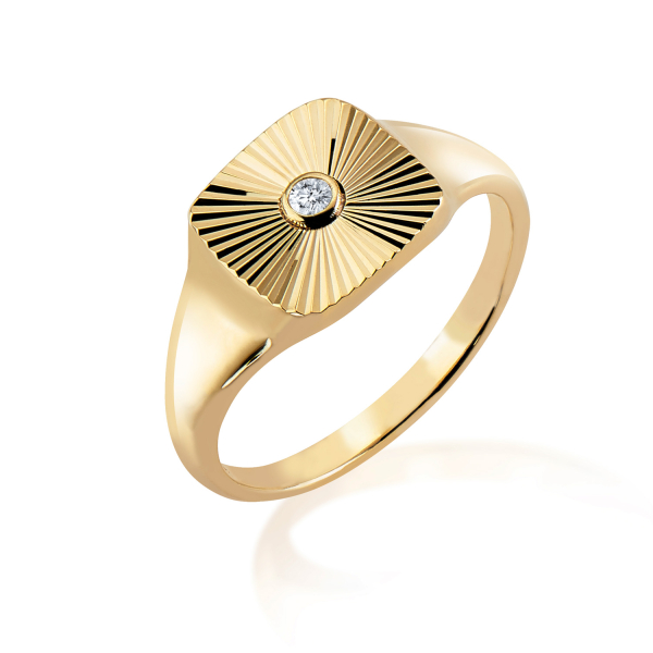 Ring Silber 925 vergoldet - Diamantiert mit Zirkonia