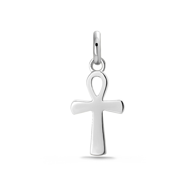 Anhänger Kreuz Silber 925 rhodiniert - Glänzend - 14mm