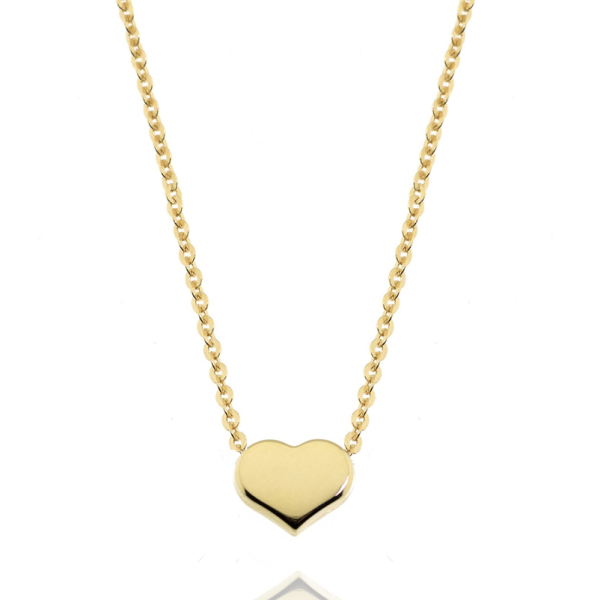 Collier mit Herz Gold 585 - 5x6mm - Zwischenteil