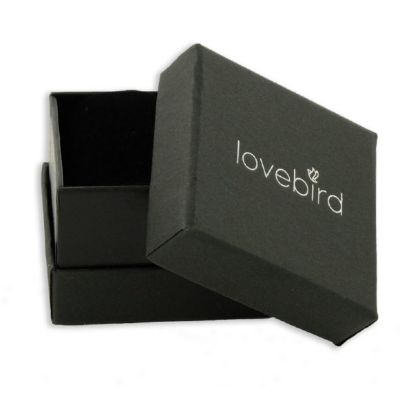 Lovebird Damenring Silber 925 rhodiniert - Zirkonia 4mm - Oben 3,7mm breit - Bild 2
