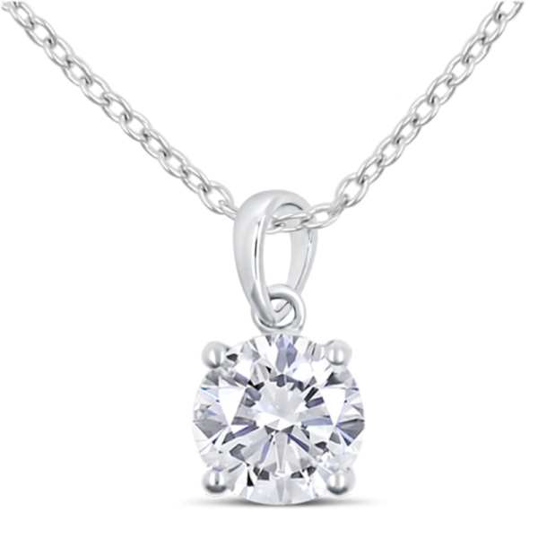 Lovebird Collier mit Zirkonia 101 Facetten 8mm Silber 925 rhodiniert