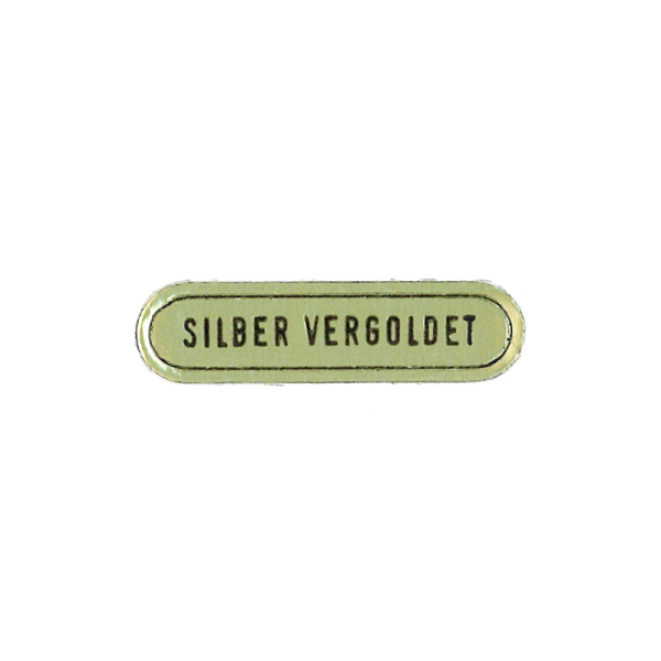 Haftetiketten mit Aufschrift Silber vergoldet - 100 Stück
