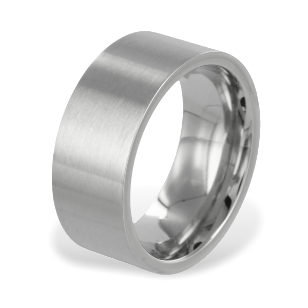 Ring Edelstahl - Seidenmatt - 9mm breit