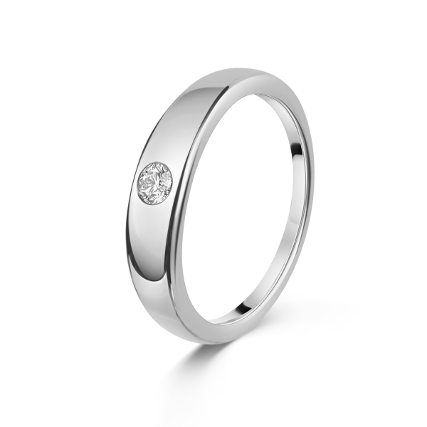 Anhänger Taufring Silber 925 - Zirkonia weiß