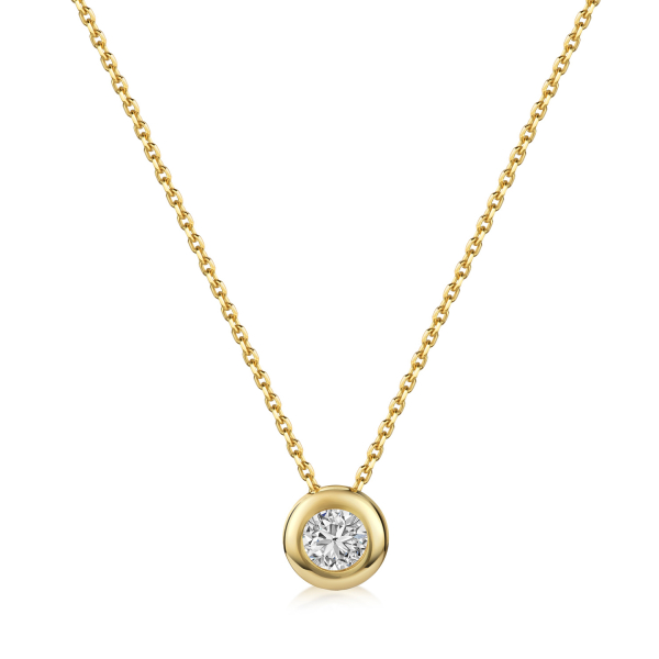 Collier mit Zirkonia Gold 333 - 3mm
