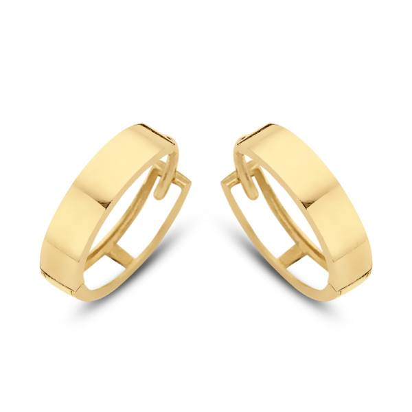 Klappcreolen Gold 585 - Hochglanz - Ø 12,4mm - 2,9mm breit