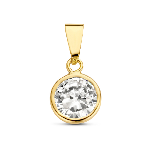 Anhänger Zirkonia Gold 585 - 6mm