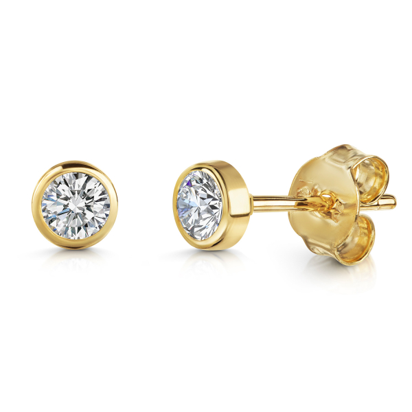 Ohrstecker mit Zirkonia 3mm Gold 333