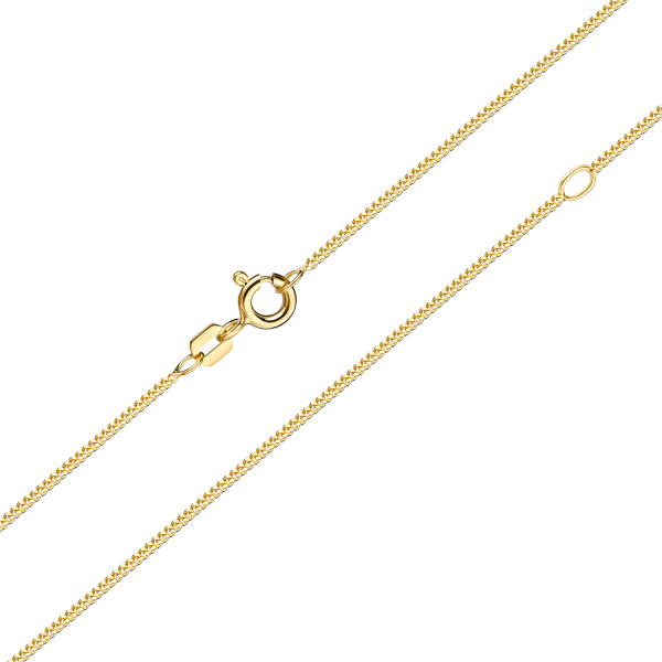 Panzerkette 0,8mm Gold 333 - Diamantiert - 45cm