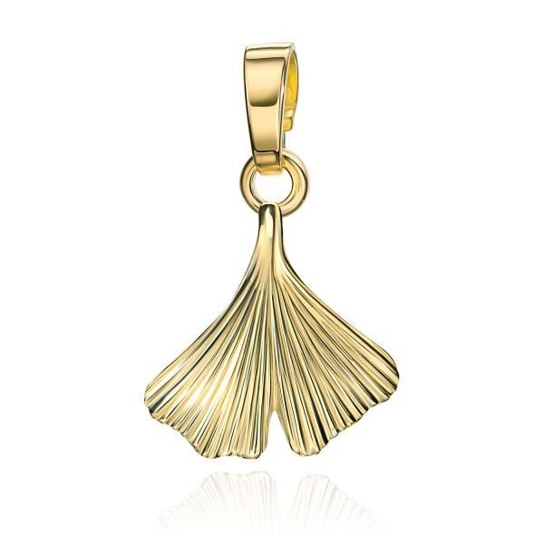 Anhänger Ginkgoblatt Gold 333 - 12,00x12,00mm