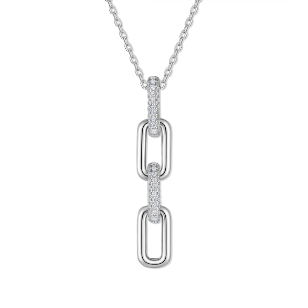 Collier 4-teiliger Anhänger Zirkonia Silber 925 rhodiniert - Länge verstellbar