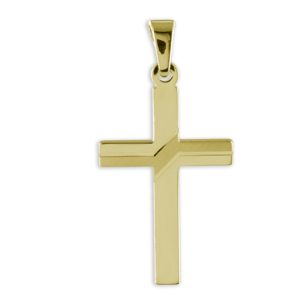 Kreuzanhänger Gold 333 - 12x21mm