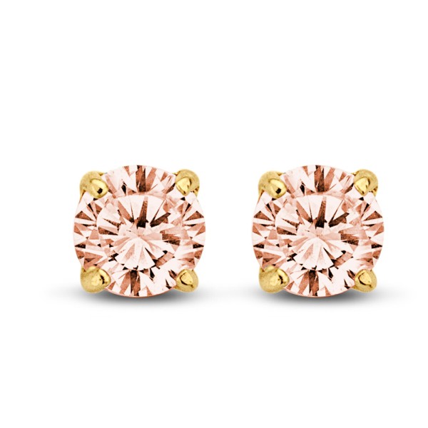 Ohrstecker Zirkonia Champagner Gold 585 - 5mm