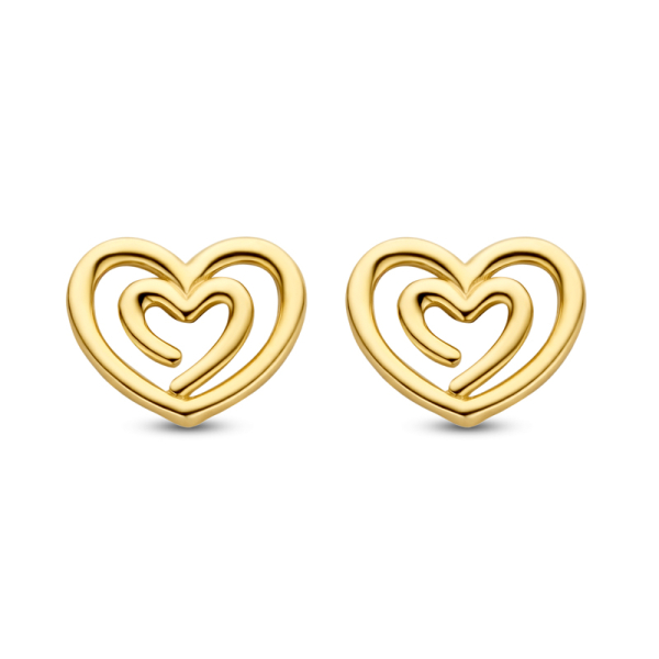 Ohrstecker Herz Gold 585 - 6x7,5mm