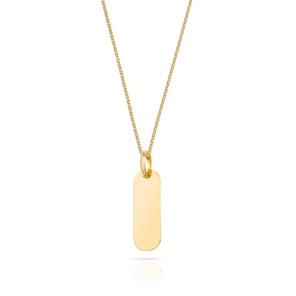 Anhänger Gravurplatte hochglanz Gold 333 - Höhe 19mm - Hochglanz - Bild 2