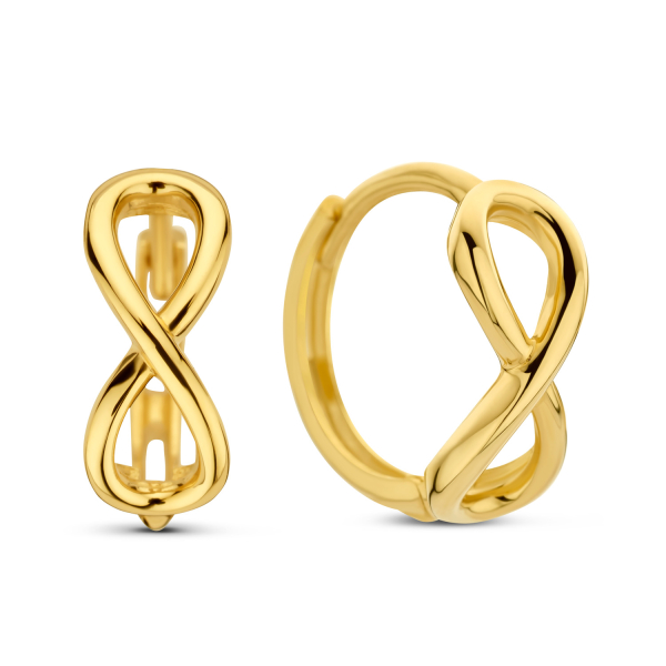 Klappcreolen Gold 585 - Infinity - Ø 12mm