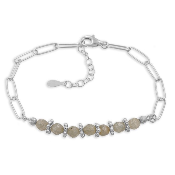 Armband Labradorit Silber 925 - Facettiert 4mm