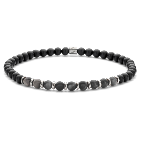 Frank 1967 Armband Edelstahl IPS - Hämatit und Achat 4mm