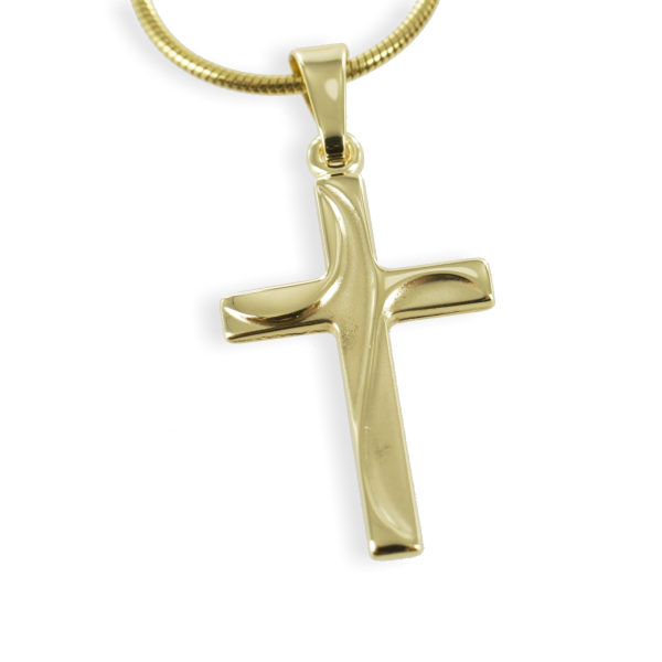 Kreuzanhänger verbödet Gold 333 - 25x12mm