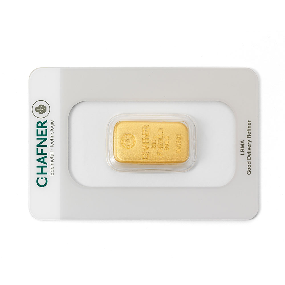 250g Goldbarren C.HAFNER - 999,9 Feingold - Neuware
