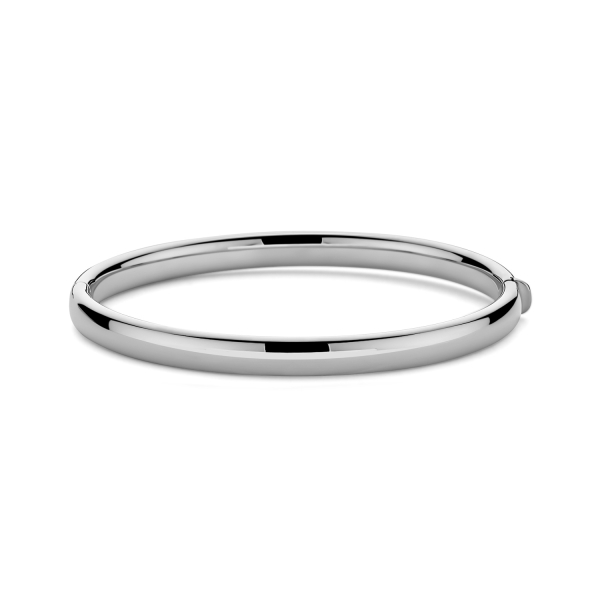Armreif Silber 925 rhodiniert - 5mm breit - 45x55mm - Abgerundet