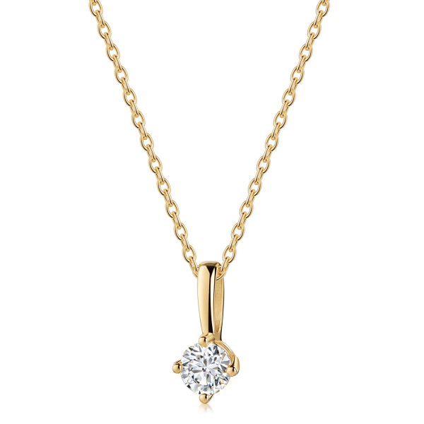 Lovebird Anhänger Lab Grown Brillant Gelbgold 585 - 0,20 ct - 4 Stotzen Fassung - Bild 2