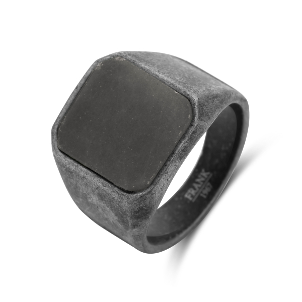 Frank 1967 Ring Graues Falkenauge Edelstahl - 18mm breit