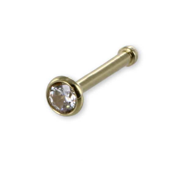 Nasenstecker Zirkonia Gold 750 - 2,5mm