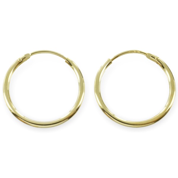 Creolen Gold 585 mit Scharnier - 17,5mm Durchmesser