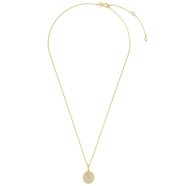 Collier Gold 585 mit Anhänger - 33 Zirkonia - Bild 2