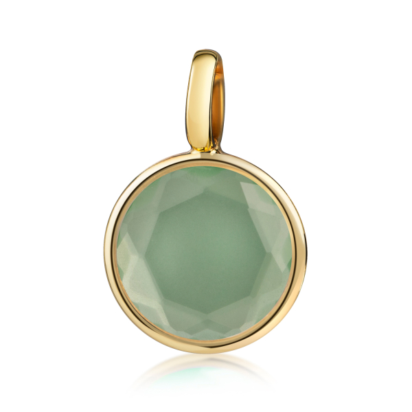 Anhänger Kristall Grün Gold 333 - Ø 8mm