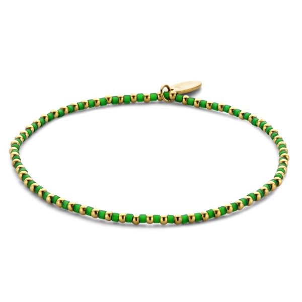 Lovebird Armband Kristall grün Edelstahl IPG - Steine 1,5x1,2mm