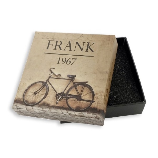 Frank 1967 Armband Echtleder Hellbraun Edelstahl IPS - Schild 45x10mm - Bild 2