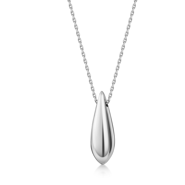 Collier mit Anhänger Drop Silber 925 rhodiniert - Drop 6,8x20mm