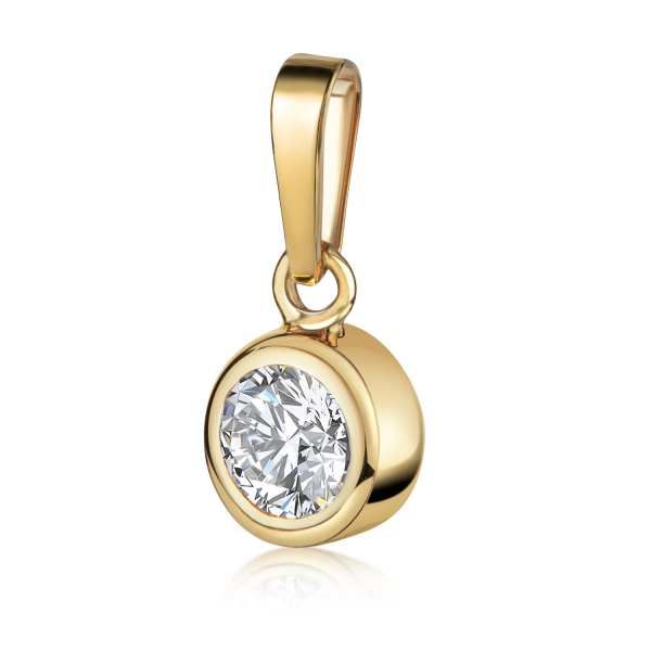Anhänger Zirkonia Ø 5mm Gold 333