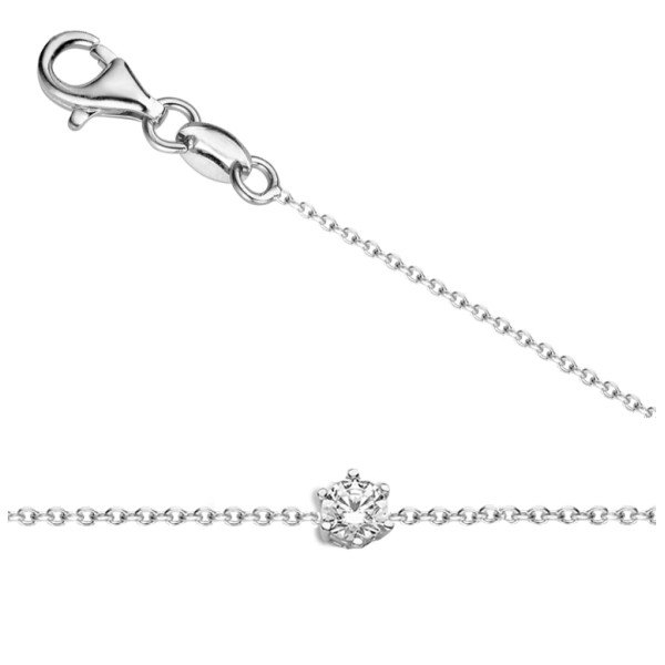 Armband Zirkonia Silber 925 rhodiniert - 4mm