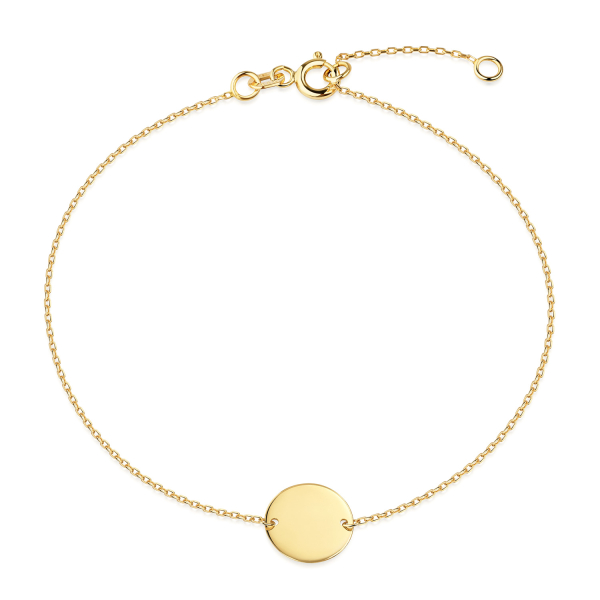 Armband Plättchen Gold 333 - 10mm