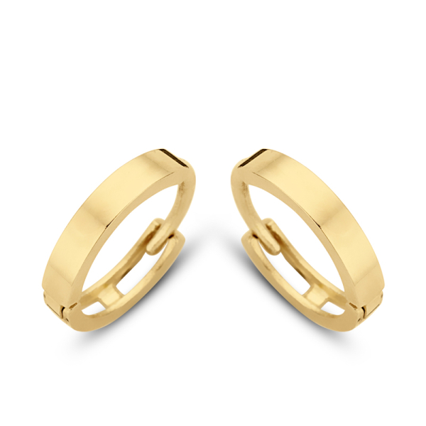 Klappcreolen Gold 585 - Ø 10mm - Hochglanz - 2mm breit