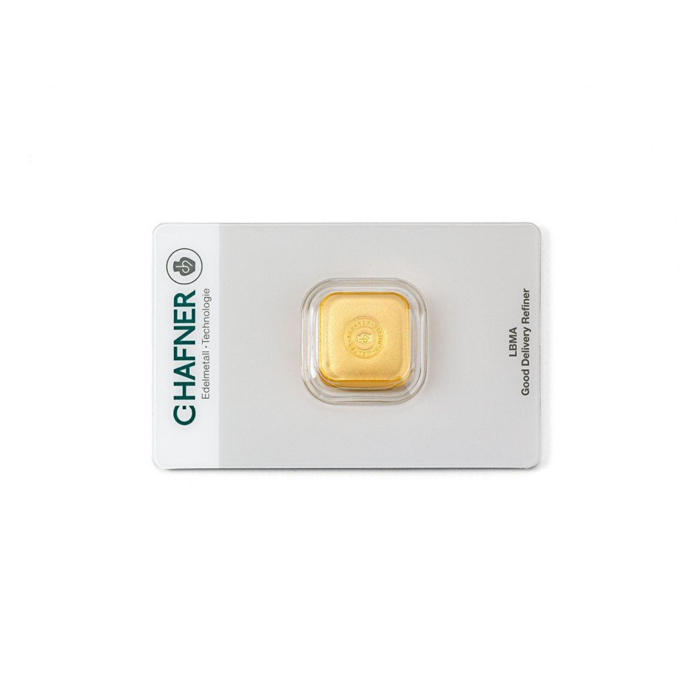 Goldbarren C. Hafner 50g - Feingold 999,9 - Gussbarren Neuware