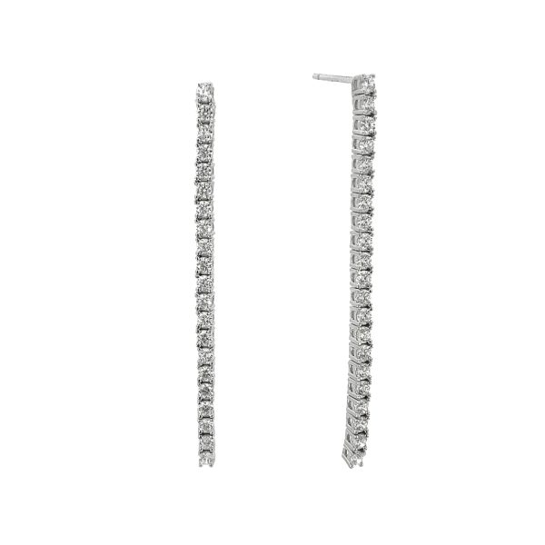 Ohrstecker mit 42 Zirkonia Silber 925 rhodiniert