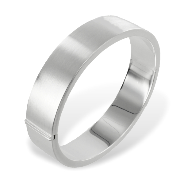 Armreif Silber 925 seidenmatt - 14mm breit