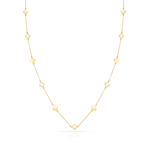 Collier Kleeblätter Gold 333 - Bild 2