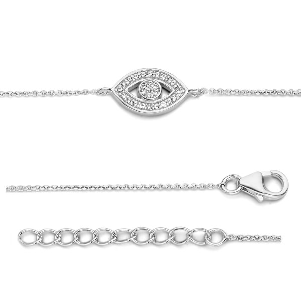 Armband Auge Silber 925 rhodiniert - 27 Zirkonia